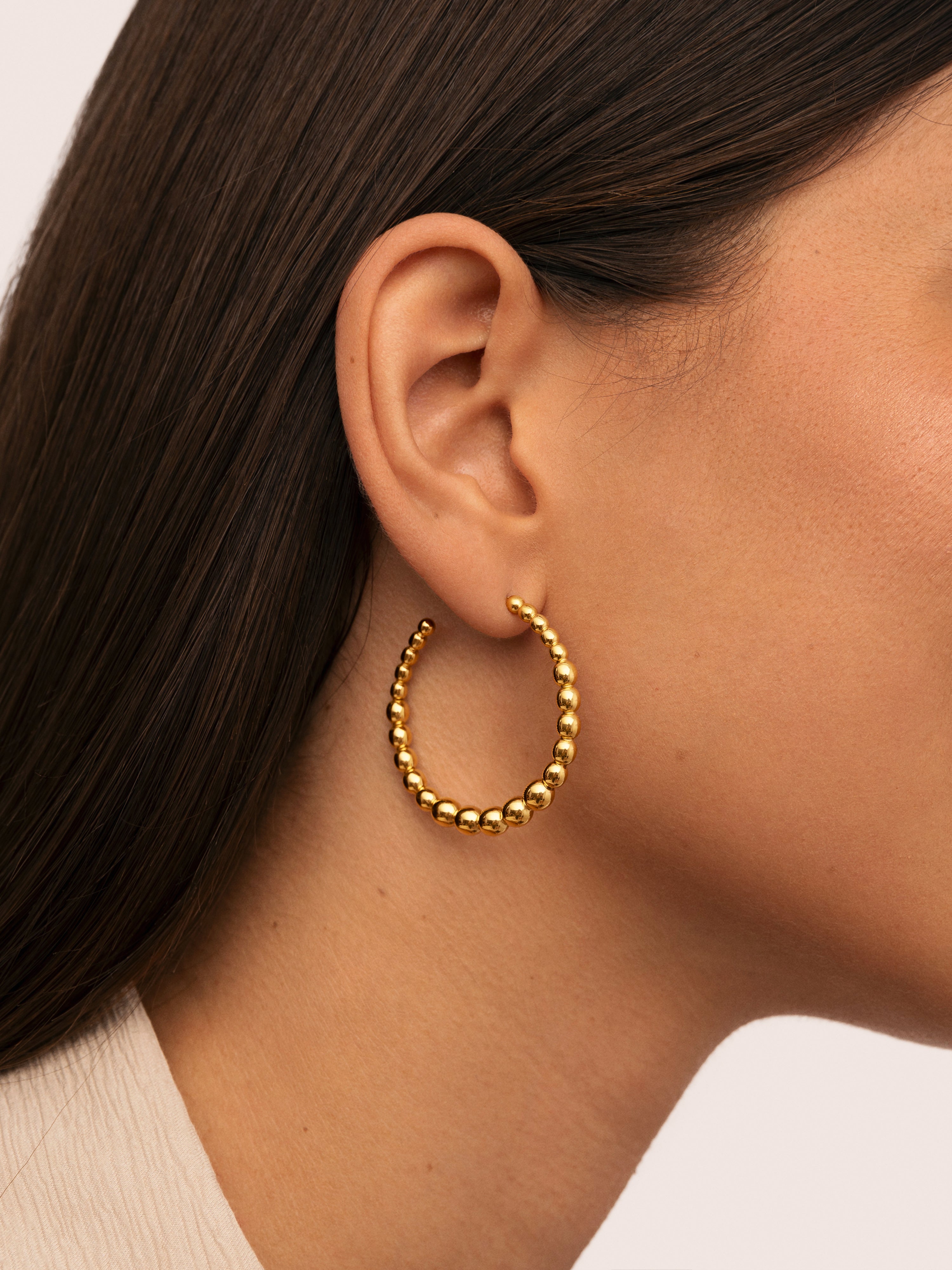 Bomb Creolen Edelstahl, vergoldet