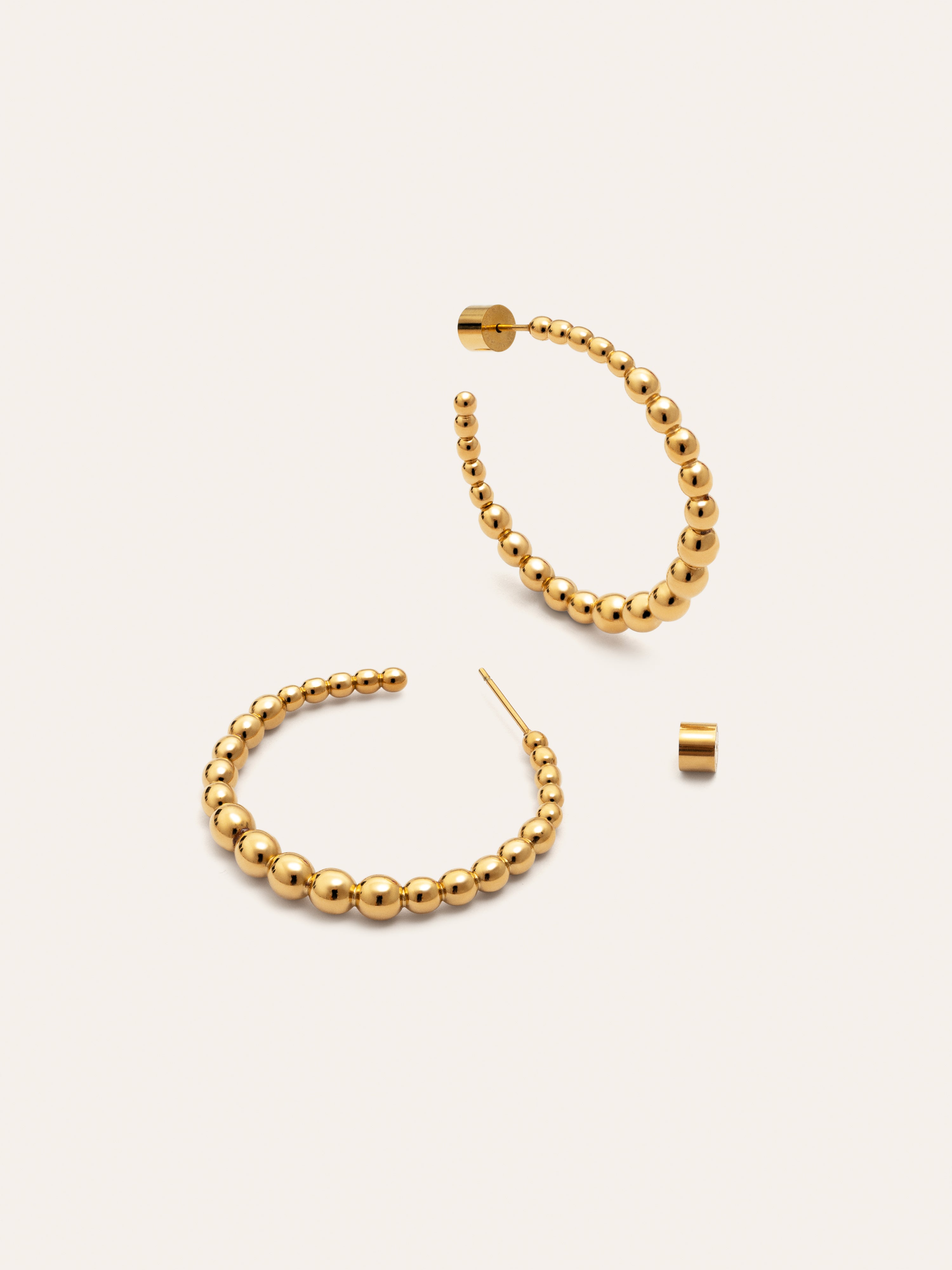 Bomb Creolen Edelstahl, vergoldet