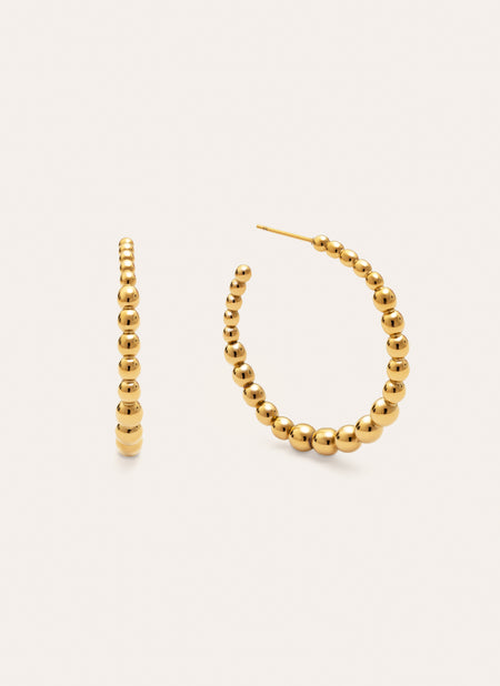 Bomb Stainless Steel Gold Hoop Earrings