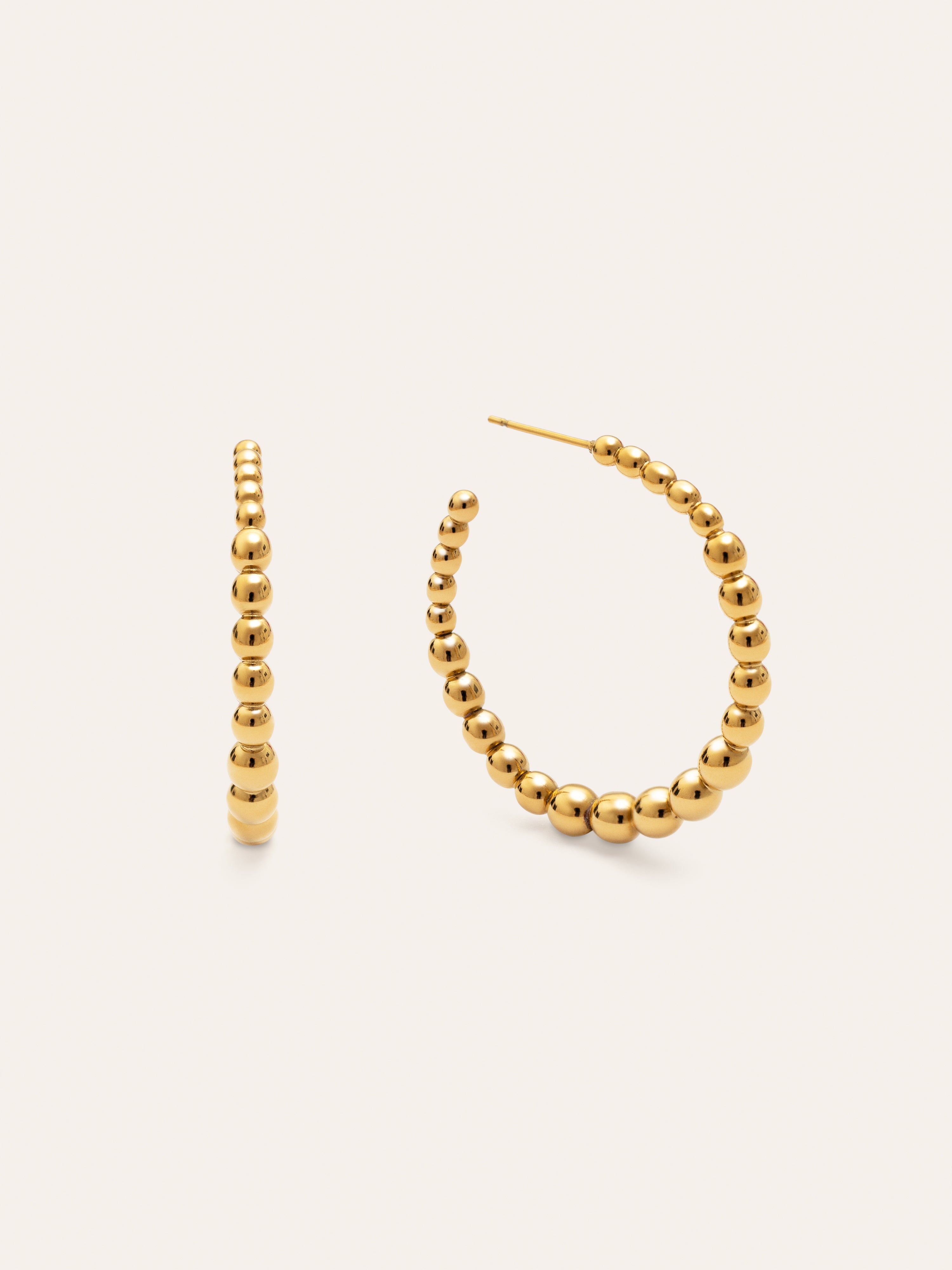 Bomb Creolen Edelstahl, vergoldet