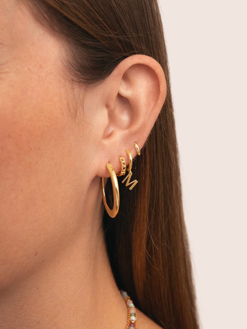 Aretes Cenit Baño Oro