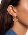 Pendientes Aro Cuore Acero Baño Oro