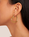 Cuore Gold Hoop Earrings