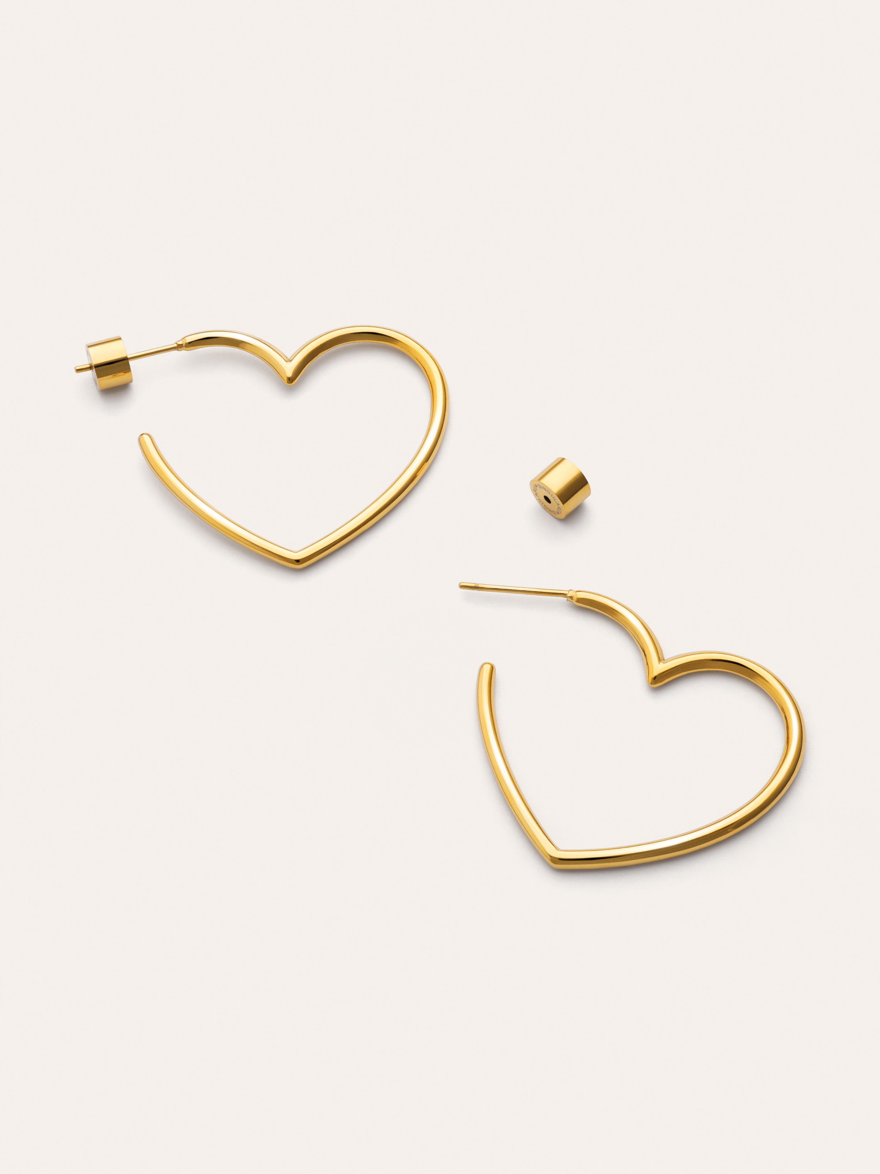 Pendientes Aro Cuore Acero Baño Oro