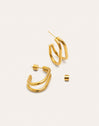 Doble Bossa Gold Hoop Earrings 