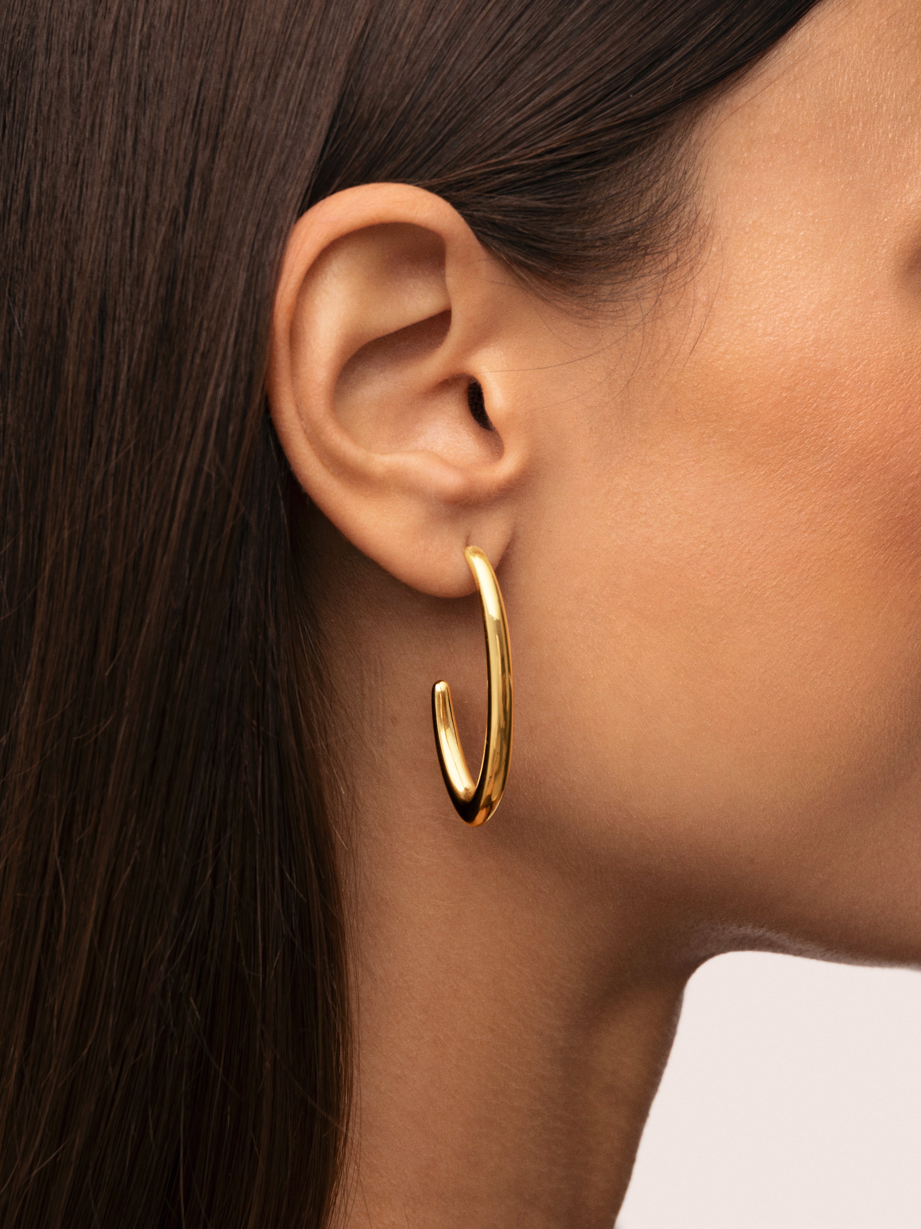 Pendientes Aro Gia Acero Baño Oro