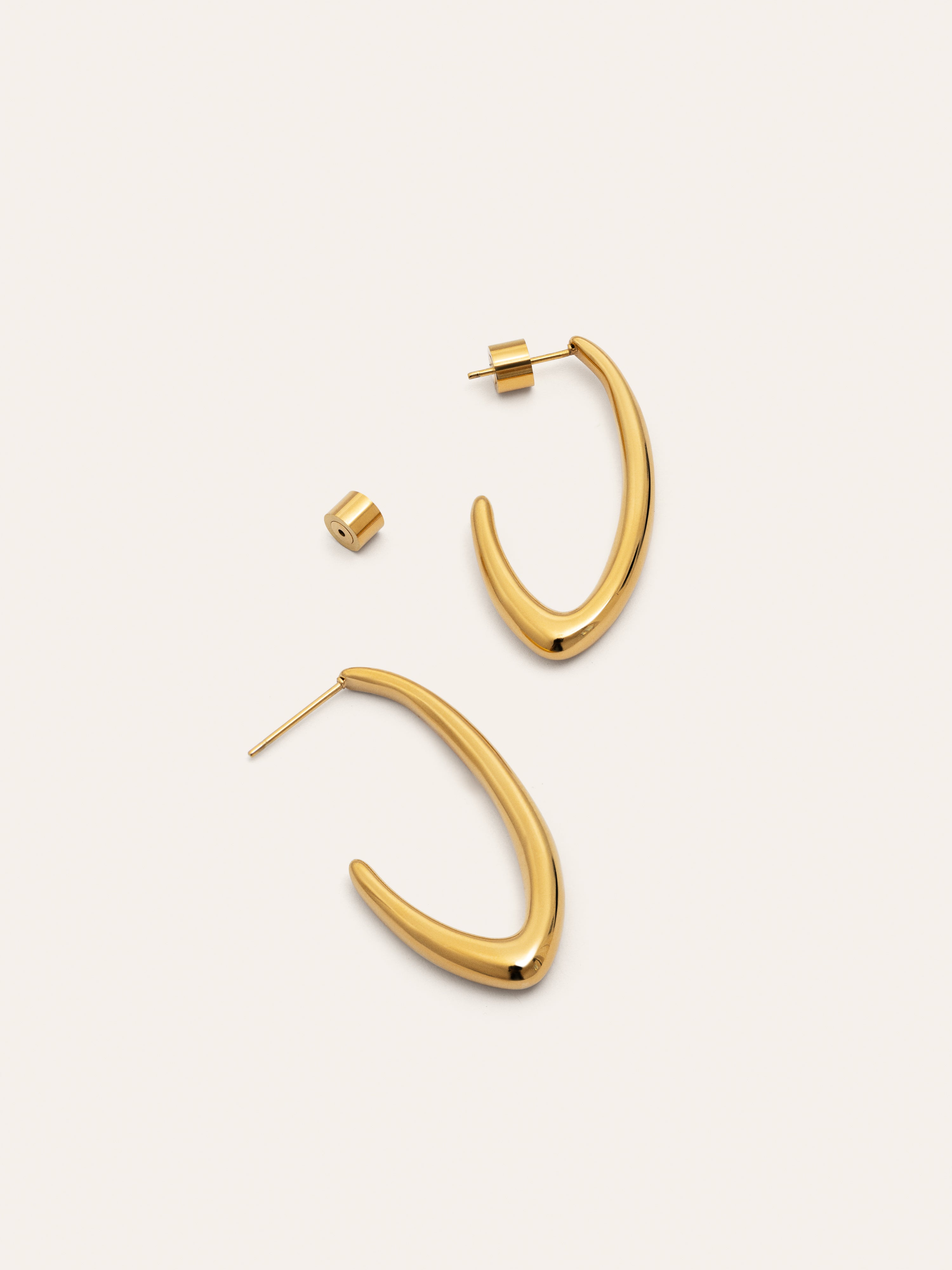 Pendientes Aro Gia Acero Baño Oro