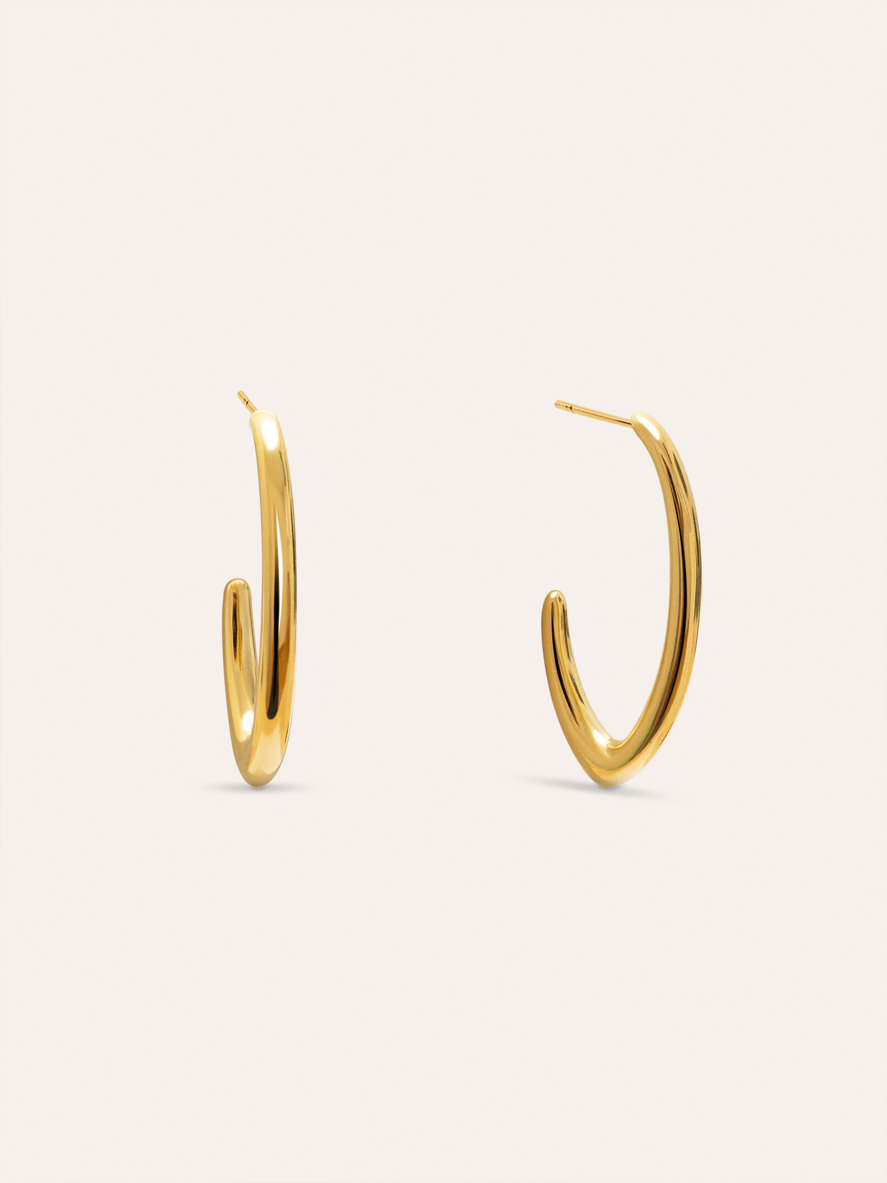 Pendientes Aro Gia Acero Baño Oro