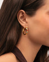 Pendientes Aro Gina Acero Baño Oro