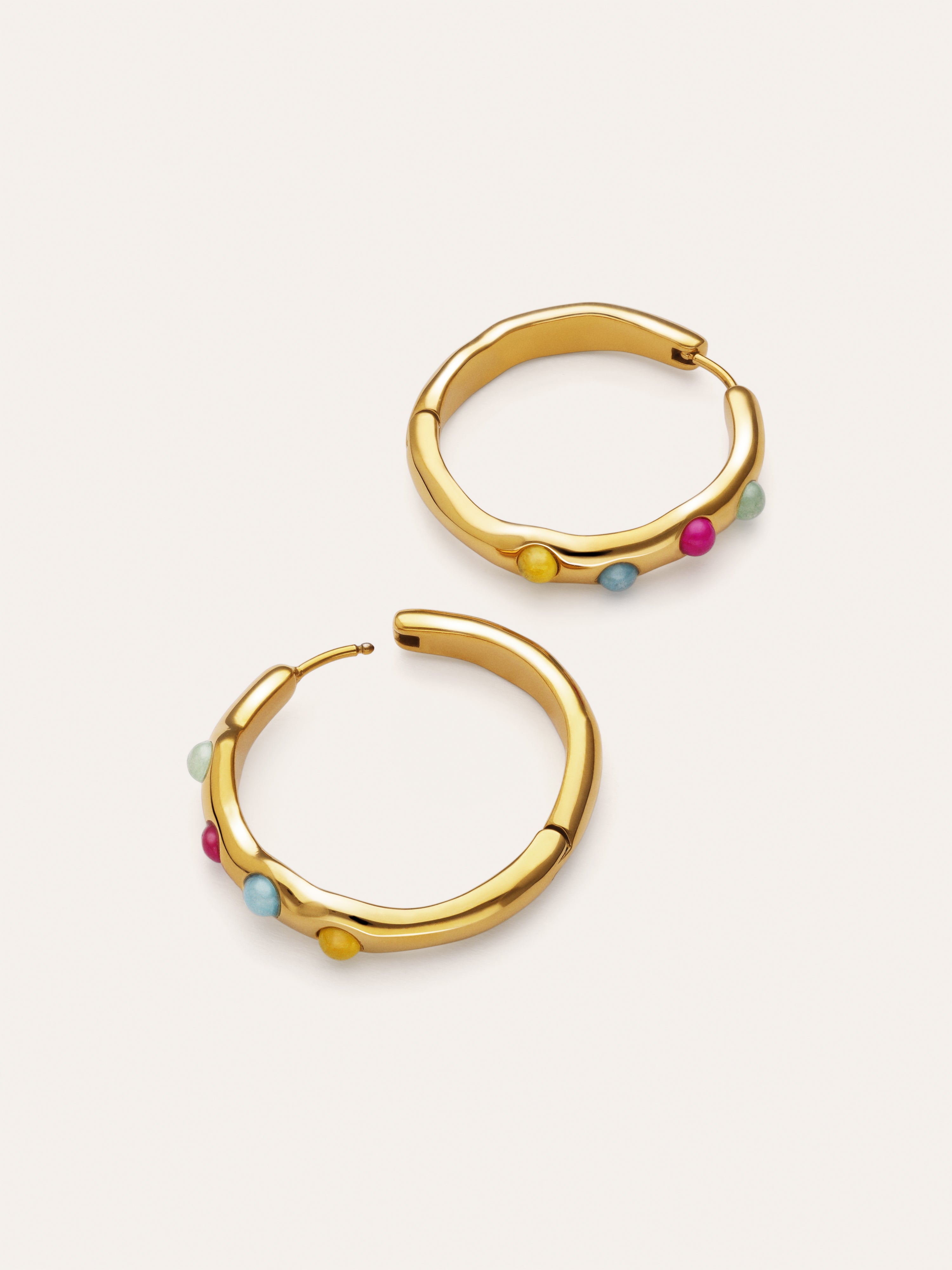 Pendientes Aro Gina Acero Baño Oro