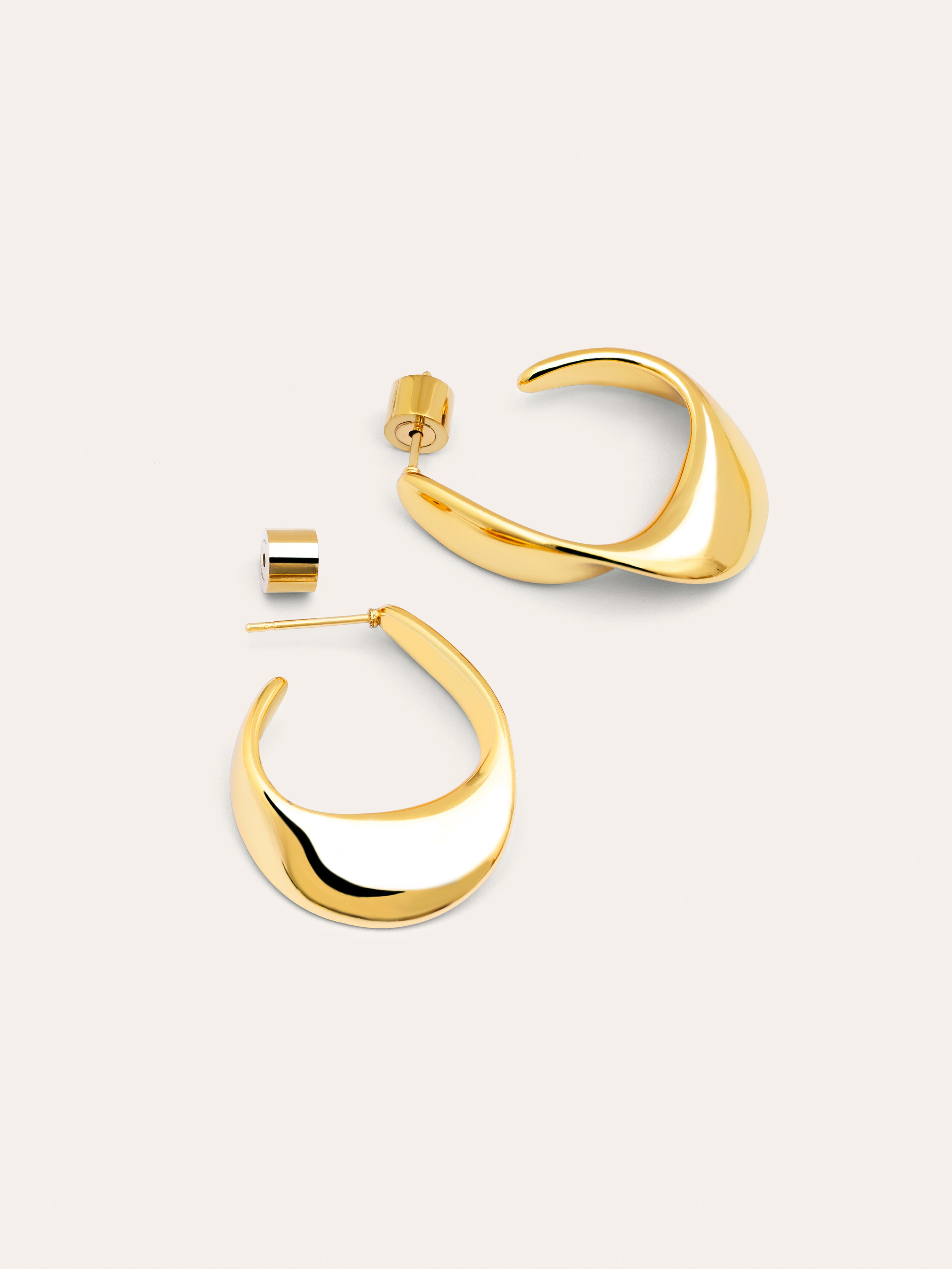 Greta Hoop Stainless Steel Gold Earrings 