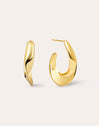 Greta Hoop Stainless Steel Gold Earrings 