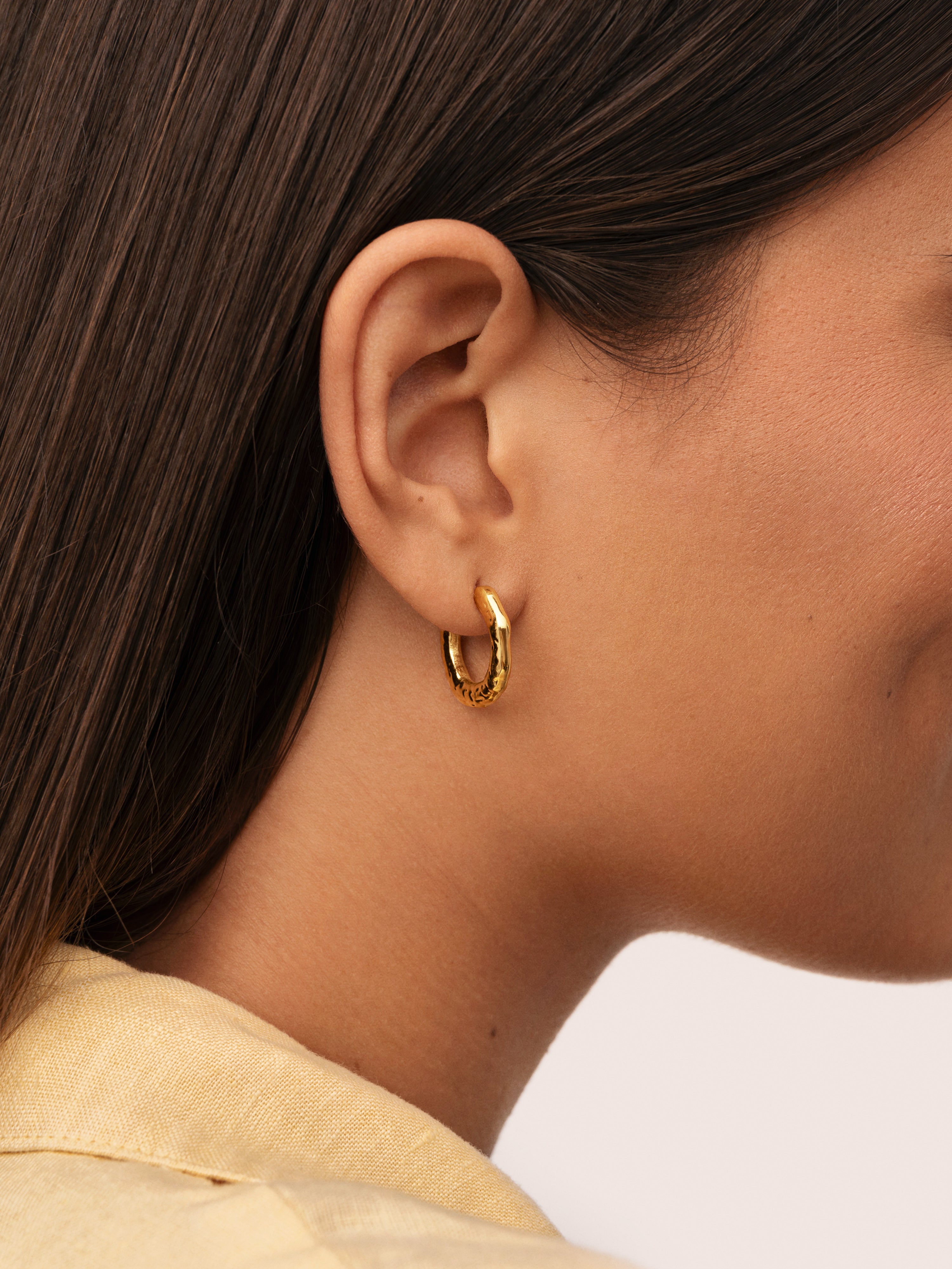 Pendientes Aro Mini Lake Acero Baño Oro