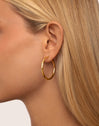 River L Stainless Steel Gold Hoop Earrings 