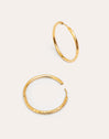 River L Stainless Steel Gold Hoop Earrings 