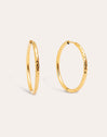 River L Stainless Steel Gold Hoop Earrings 