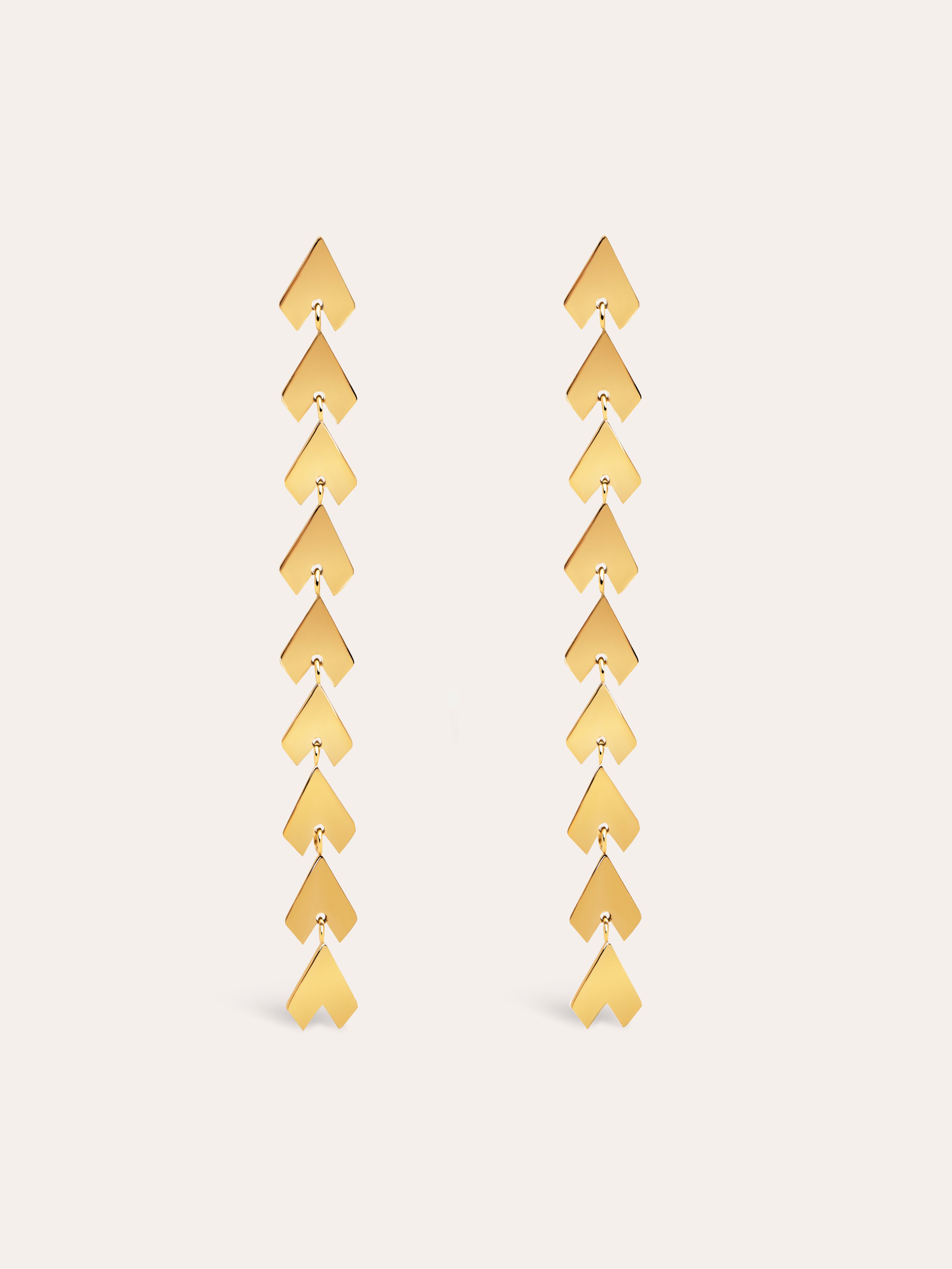 Pendientes Arrow Acero Baño Oro