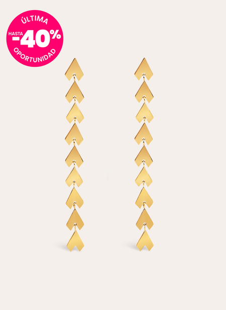 Arrow Stainless Steel Gold Earrings