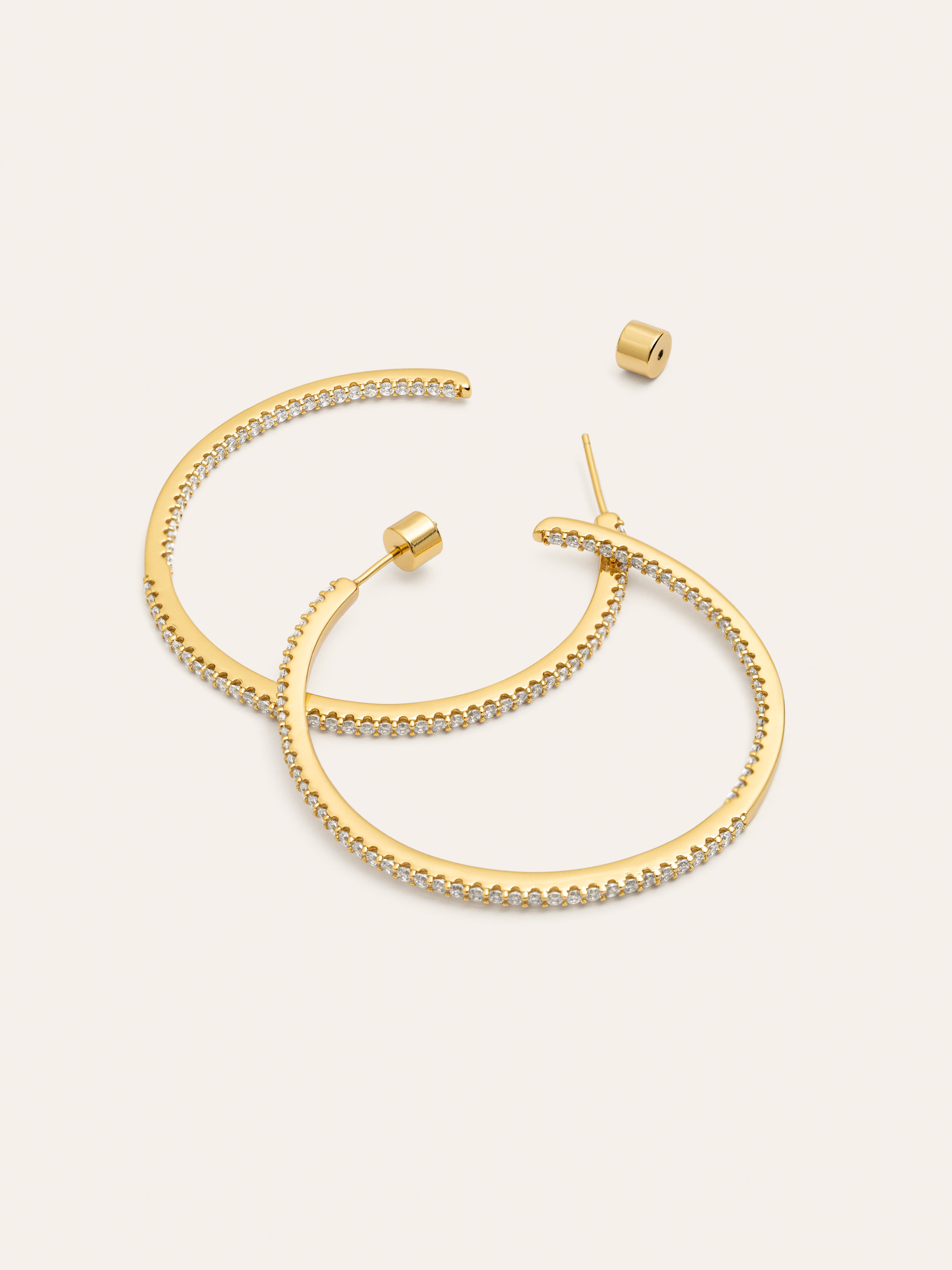 Scarlett L Gold Hoop Rings 