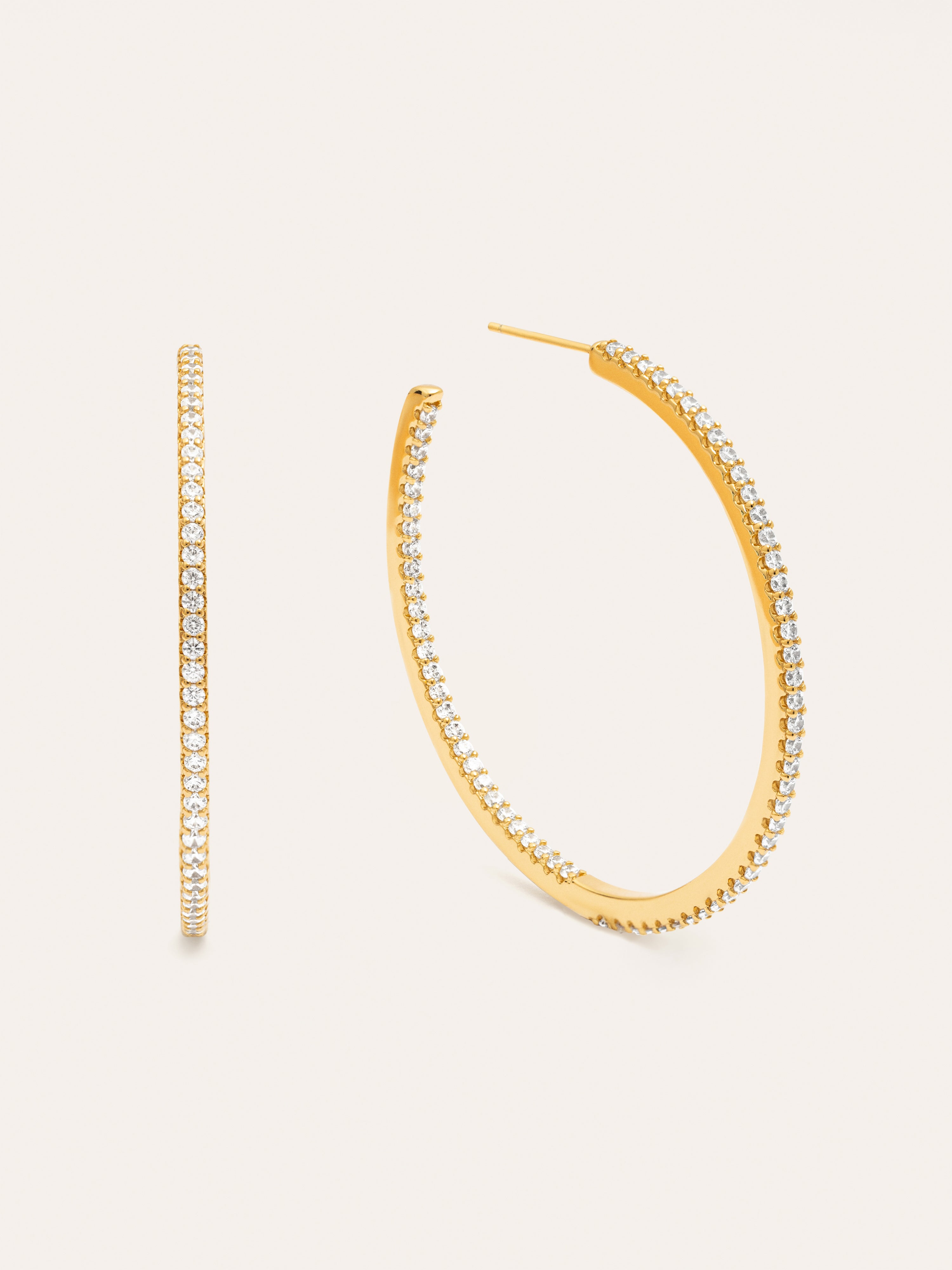 Scarlett L Gold Hoop Rings 