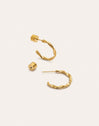 Tressia Organic Stainless Steel Gold Hoop Earrings 
