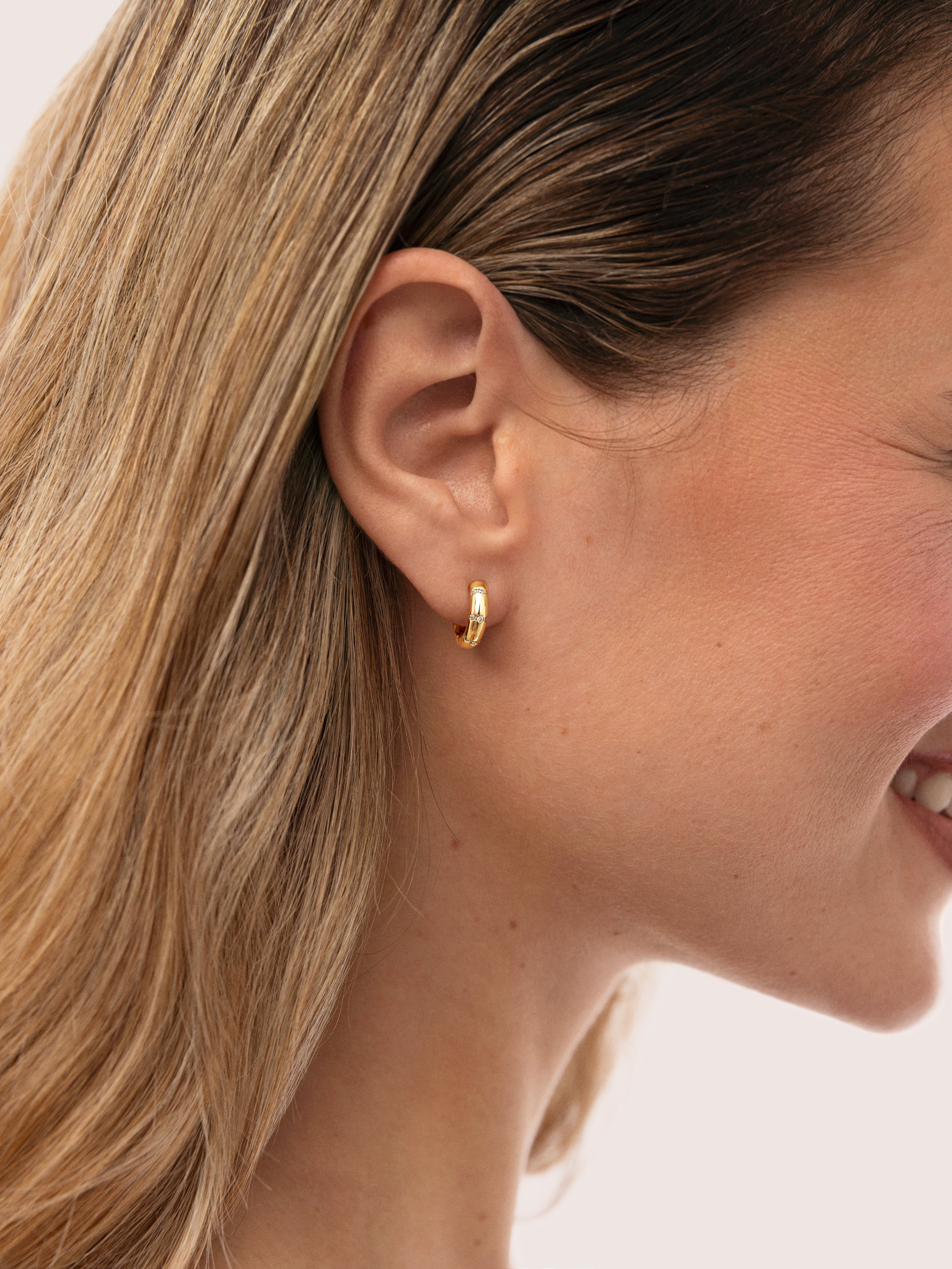 Pendientes Aro Starla Sparks S Baño Oro