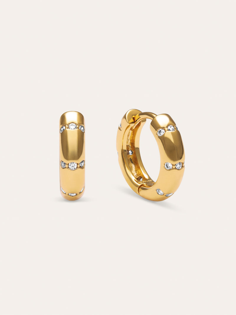 Pendientes Aro Starla Sparks S Baño Oro