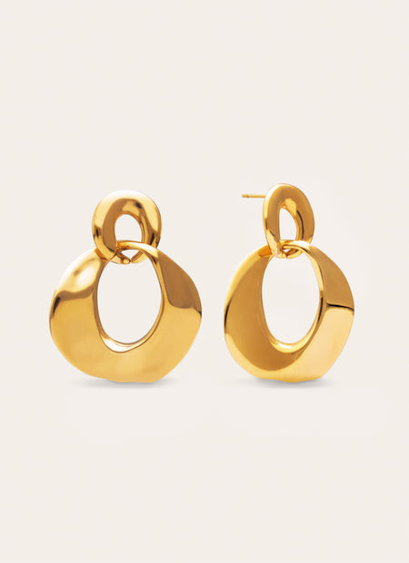 Azores Sister Ohrringe aus Stahl mit 18kt Goldbeschichtung
