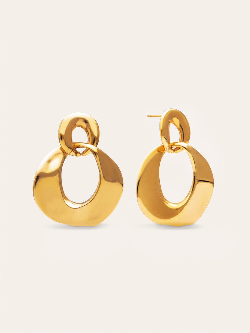 Azores Sister Ohrringe aus Stahl mit 18kt Goldbeschichtung