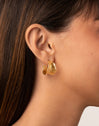 Pendientes Boho Acero Baño Oro - puesto en modelo