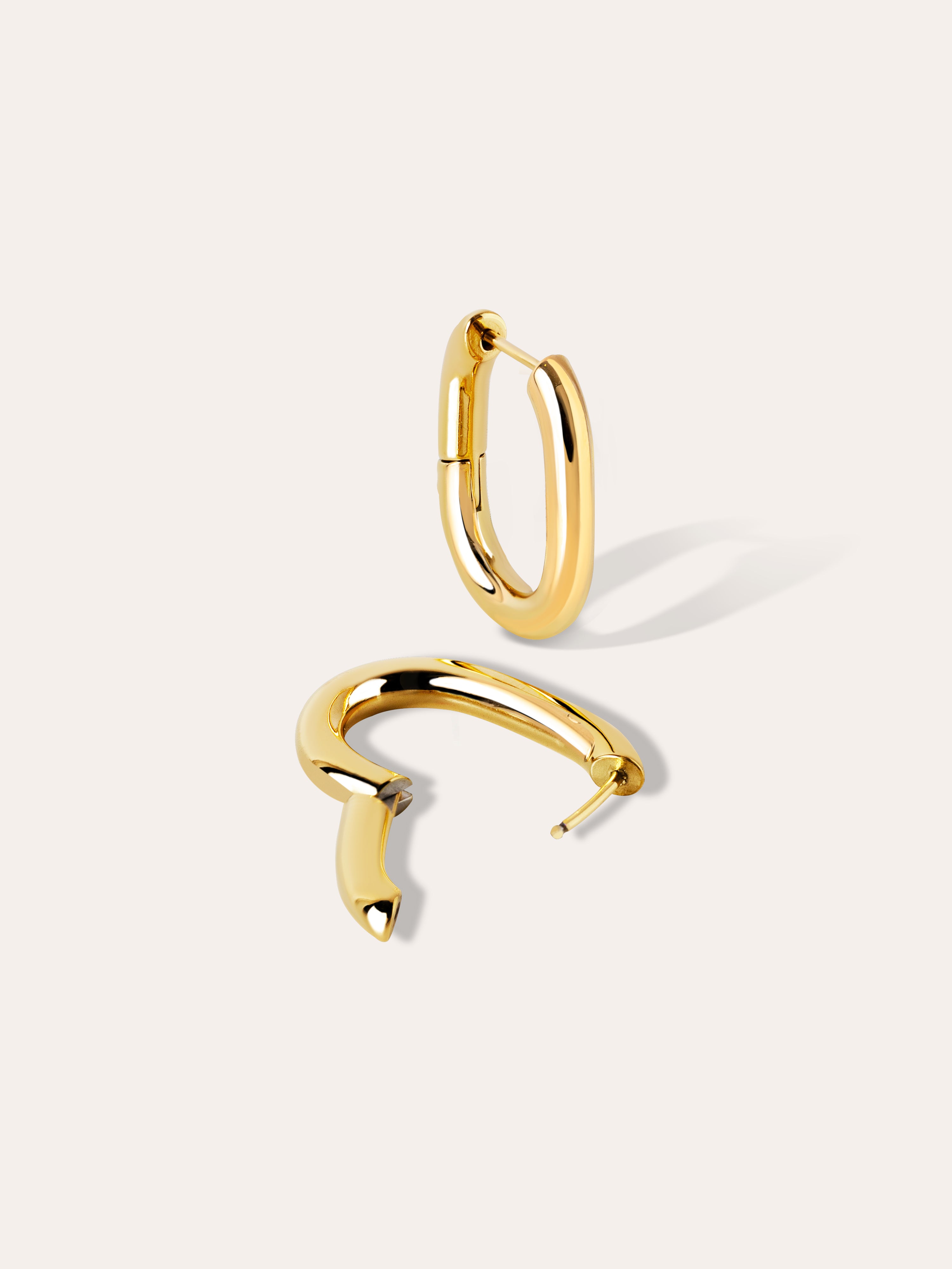 Bolero Stainless Steel Hoop Gold Earrings