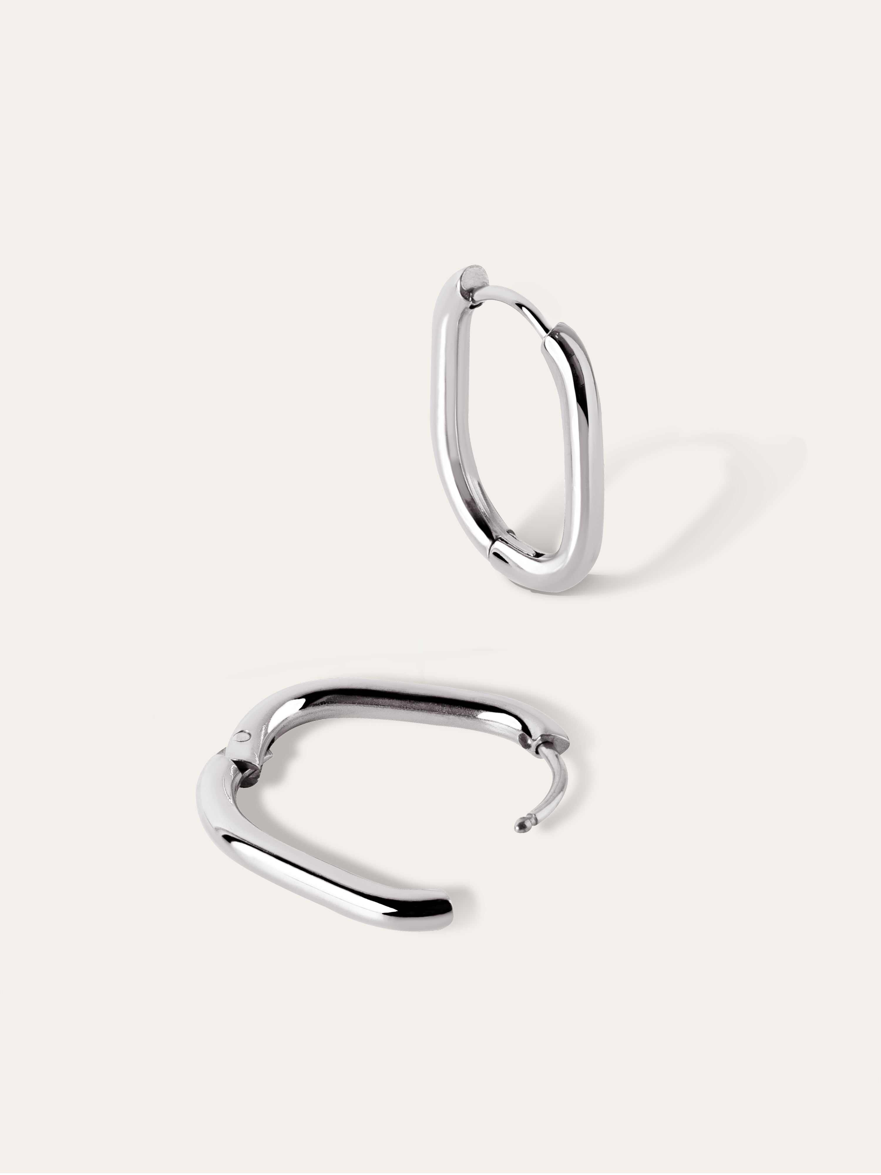 Bossa Stainless Steel Hoop Earrings