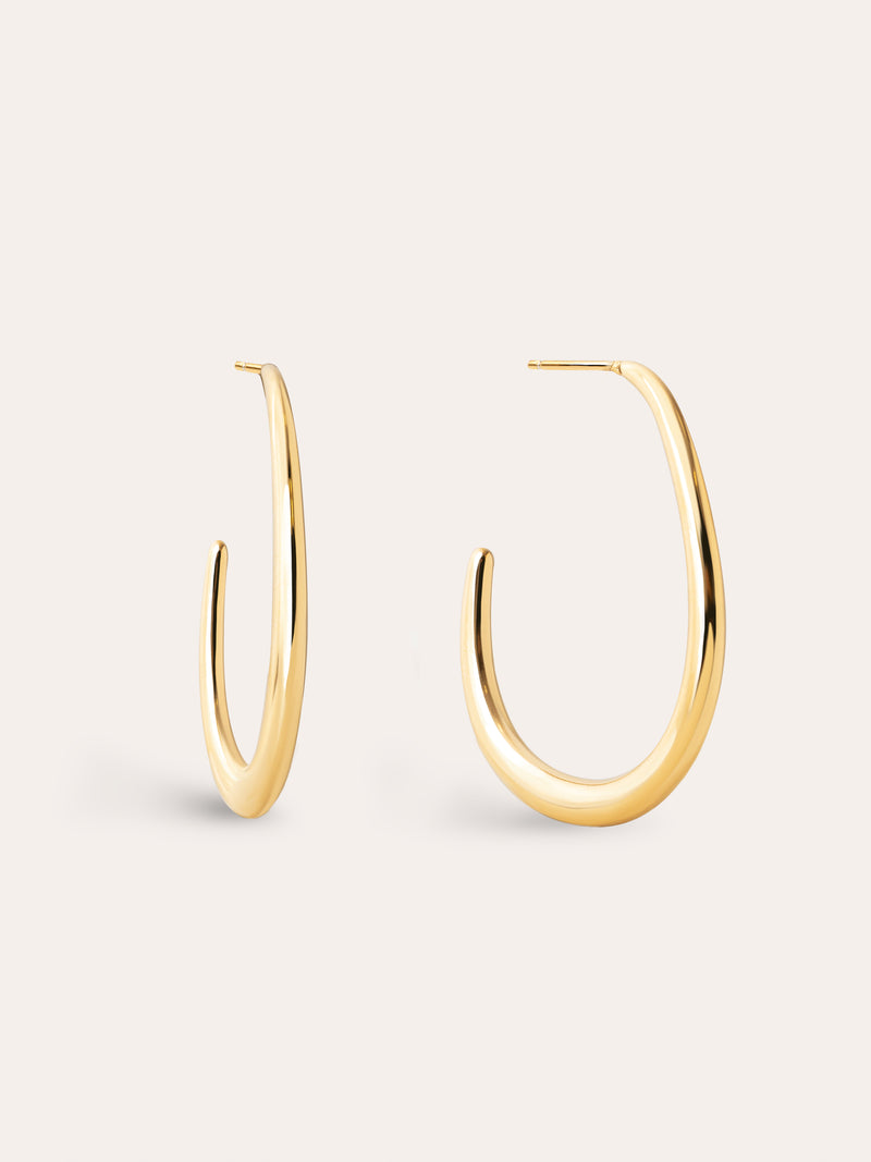 Pendientes Aro Bulky Acero Baño Oro