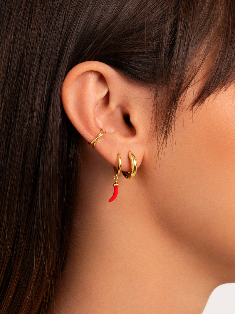 Boucles d'oreilles Anneau Carmen S Plaqué Or