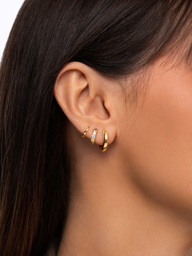 Boucles d'oreilles Anneau Carmen S Plaqué Or
