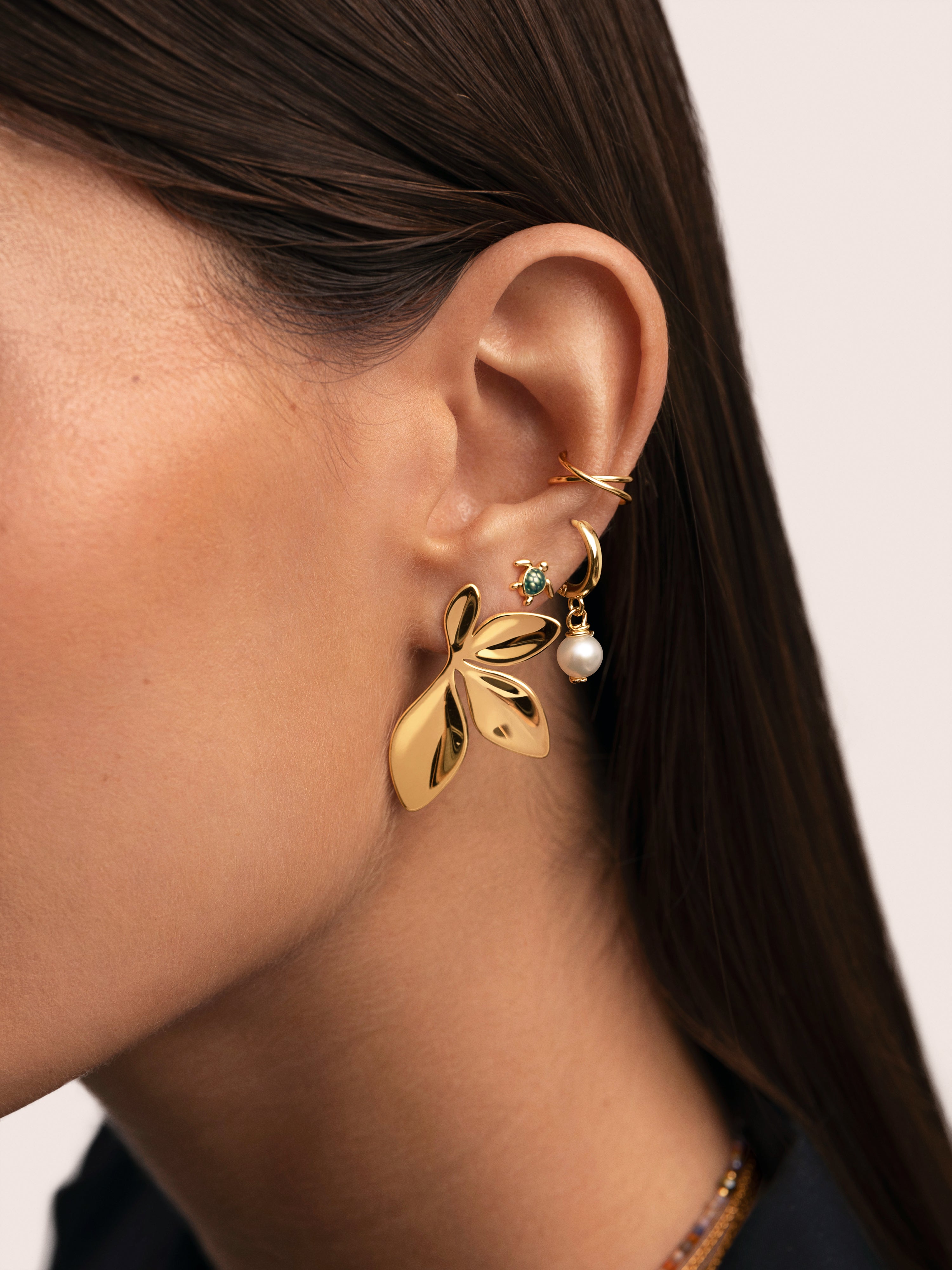 Camila Stainless Steel Gold Earrings