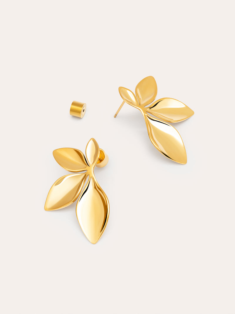 Camila Stainless Steel Gold Earrings