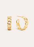 Chunky Link Stainless Steel Gold Earrings
