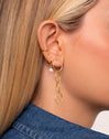 Cross Gold Ear Cuff Single Earring