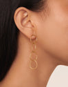 Pendientes Circles & Circles Acero Baño Oro - puesto en modelo