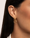 Circles Twist Gold Earrings