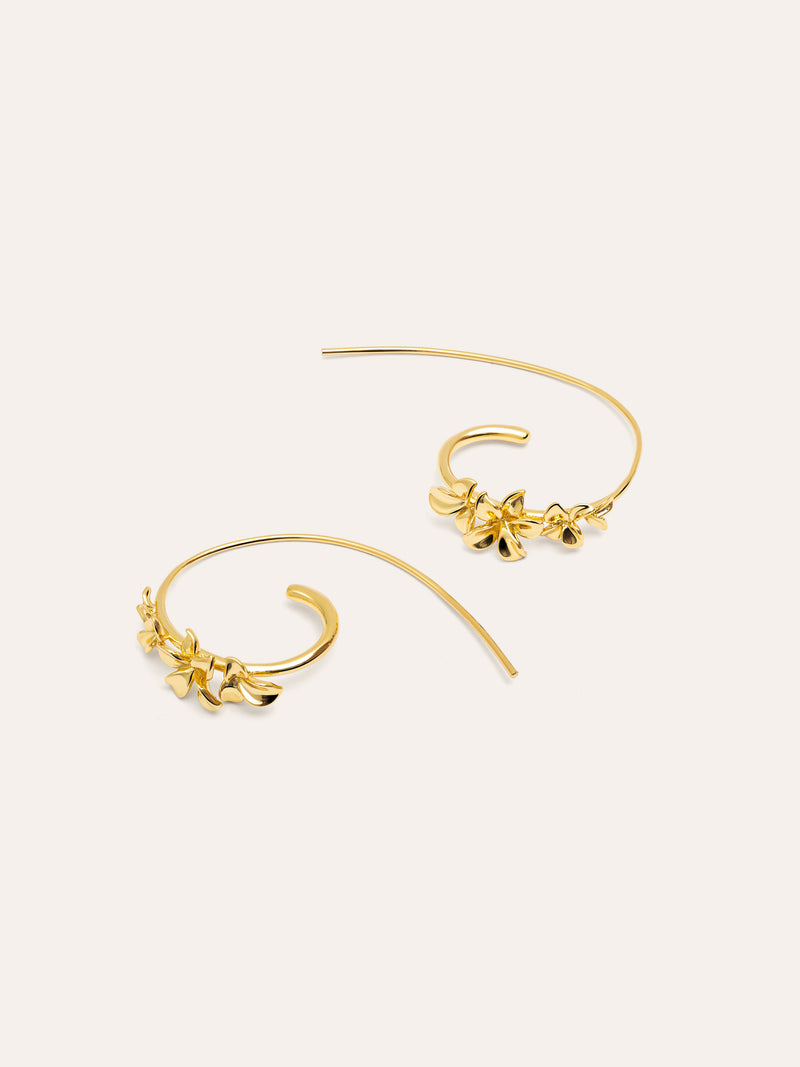 Pendientes Gladiolo Baño Oro