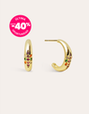 Colors Space Gold Hoop Earrings