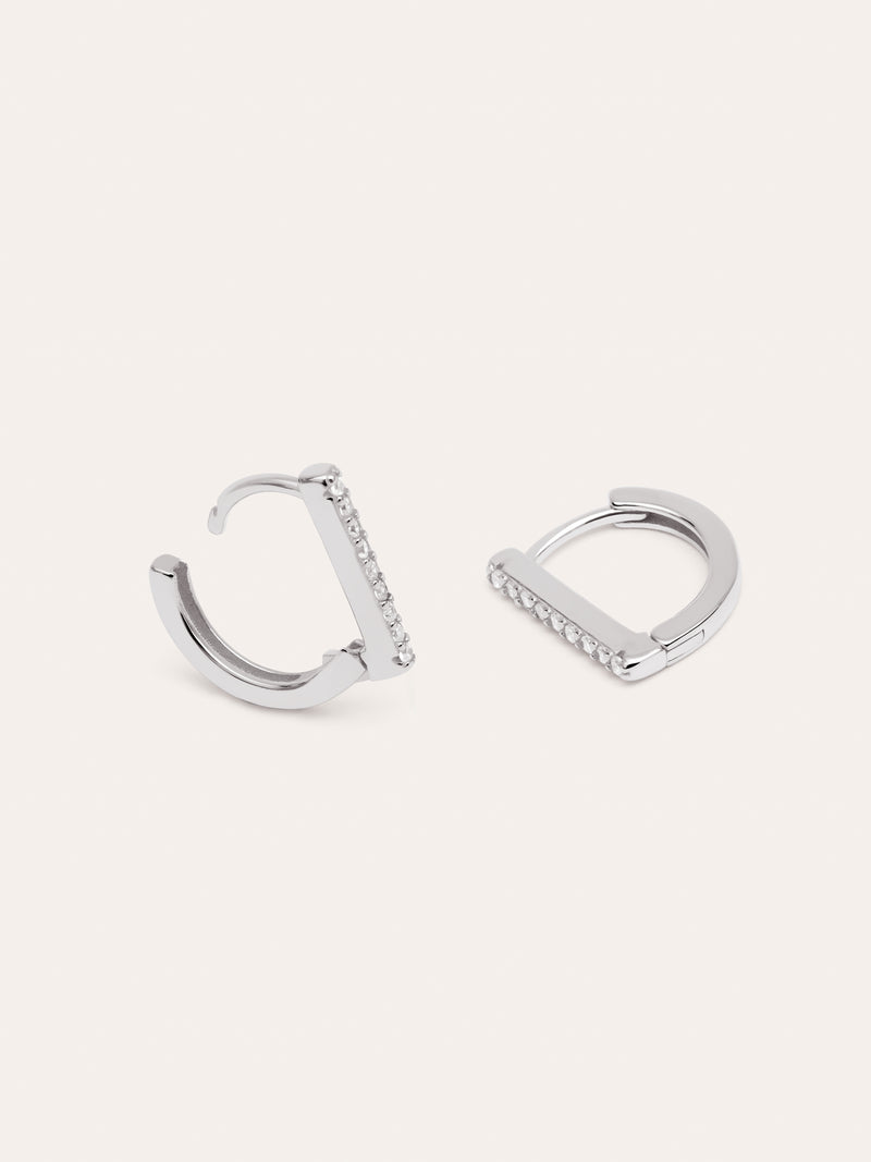 Boucles D’oreilles Créoles Dina Sparks Argent
