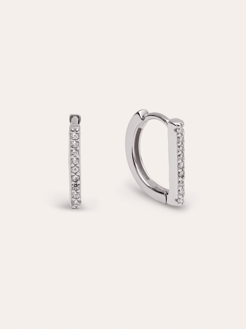 Boucles D’oreilles Créoles Dina Sparks Argent