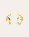 Double Dainty Gold Earrings