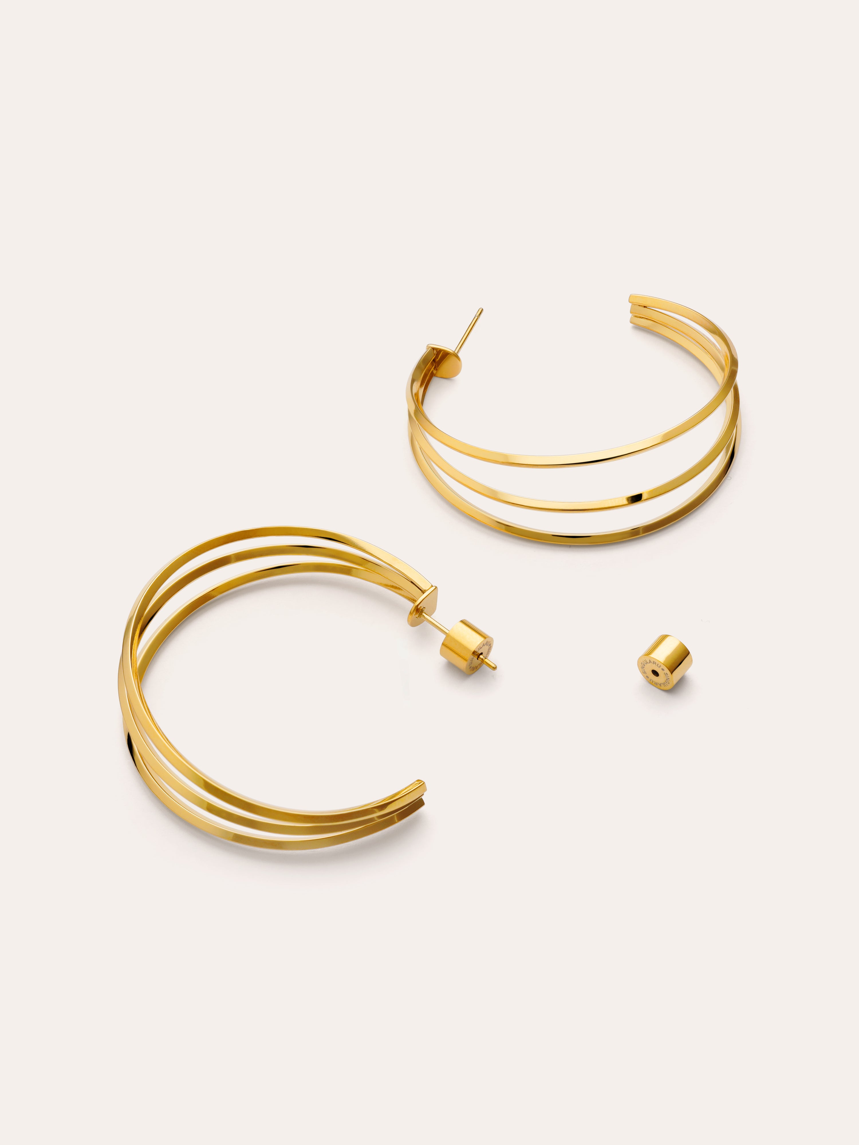 Eclipse Creolen Edelstahl vergoldet