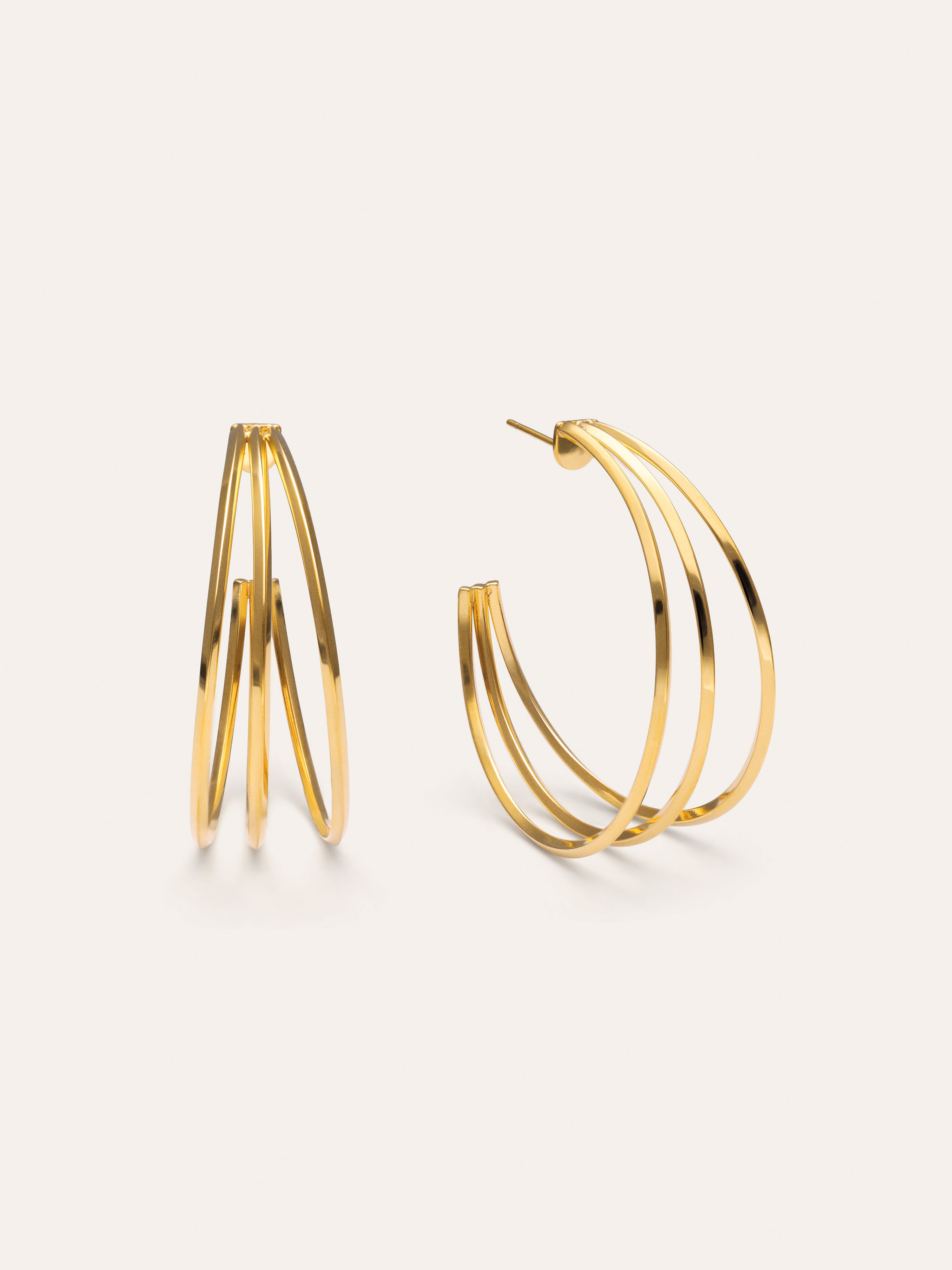 Eclipse Creolen Edelstahl vergoldet