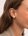 Pendientes Esqueleto Enamel Spark Baño Oro - puesto en modelo