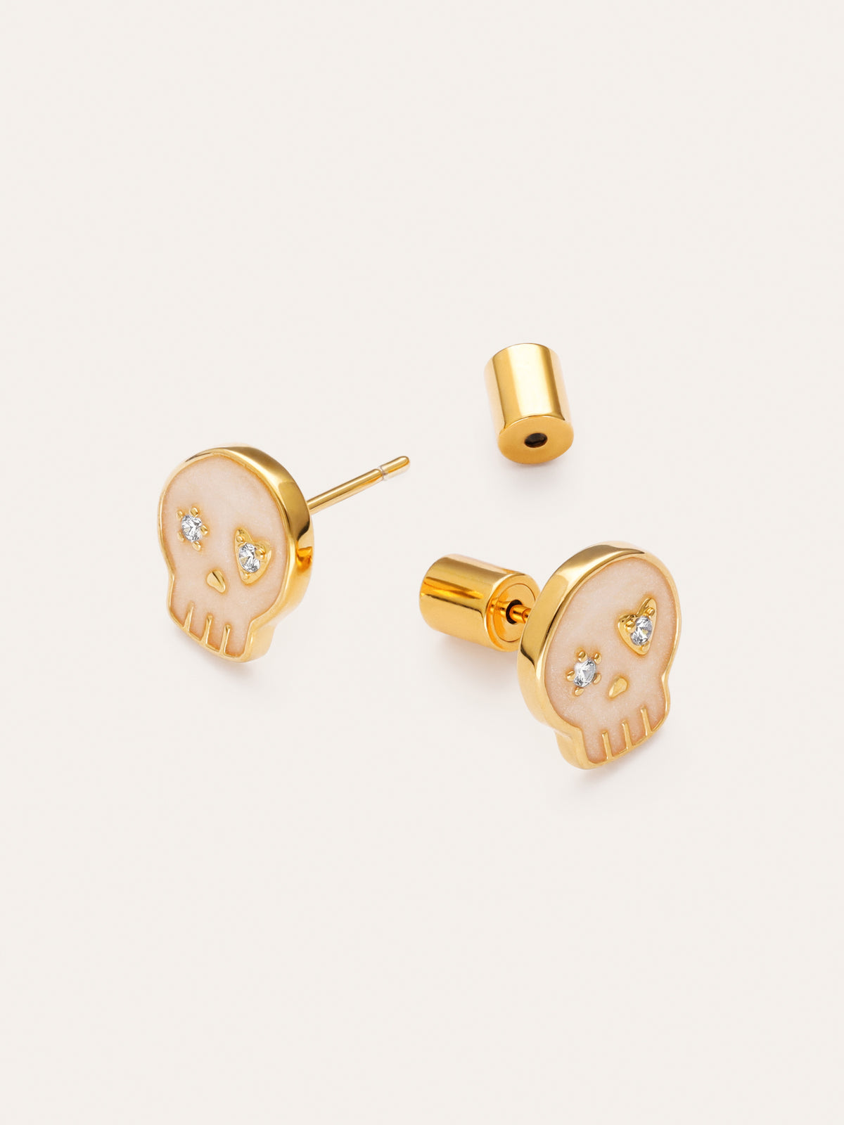 Pendientes Esqueleto Enamel Spark Baño Oro - vista 5